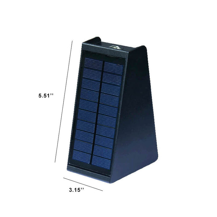 Enkel Solar Trapesformet Utendørs Vanntett Opp og Ned Lys LED Vegglampe | Luvikno