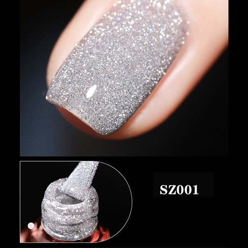 Glitter og diamant neglelakk (8ml) | Luvikno