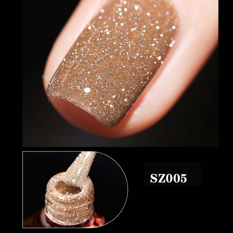 Høy tetthet glitter neglelakk gel | Luvikno
