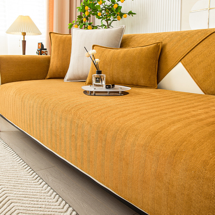 Herringbone Chenille Stoff Møbelbeskytter Sofatrekk | Luvikno