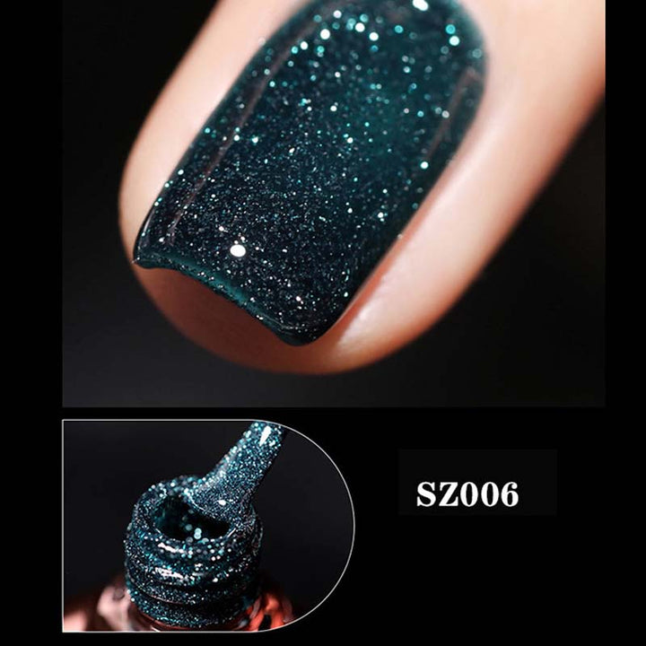 Glitter og diamant neglelakk (8ml) | Luvikno