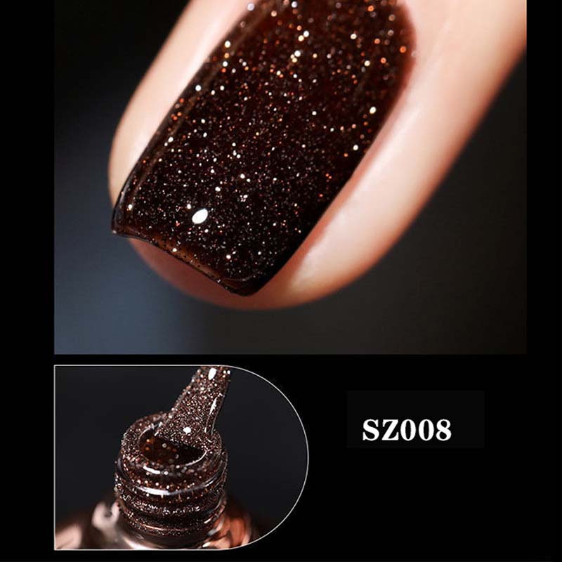 Glitter og diamant neglelakk (8ml) | Luvikno