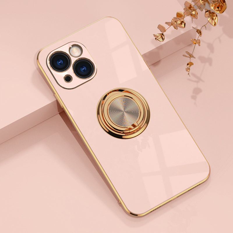 Plateret iPhone-deksel med ring | Luvikno