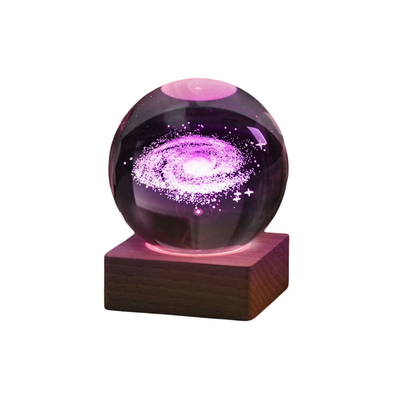 3D Galaxy Crystal Ball Night Light | Luvikno