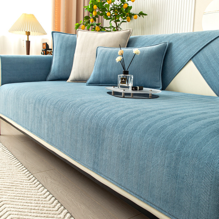 Herringbone Chenille Stoff Møbelbeskytter Sofatrekk | Luvikno