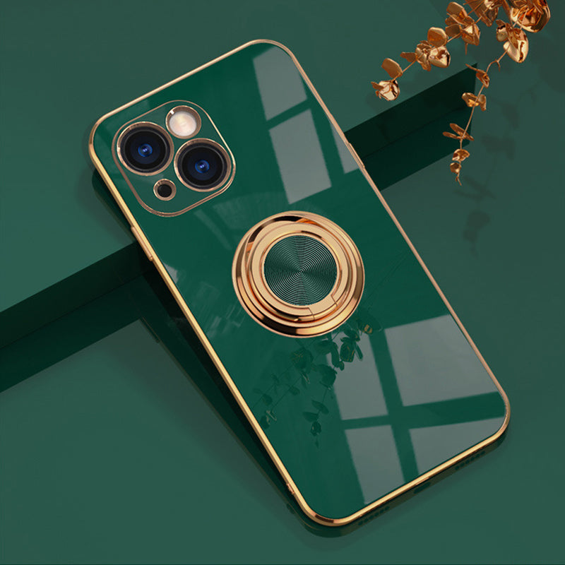 Plateret iPhone-deksel med ring | Luvikno