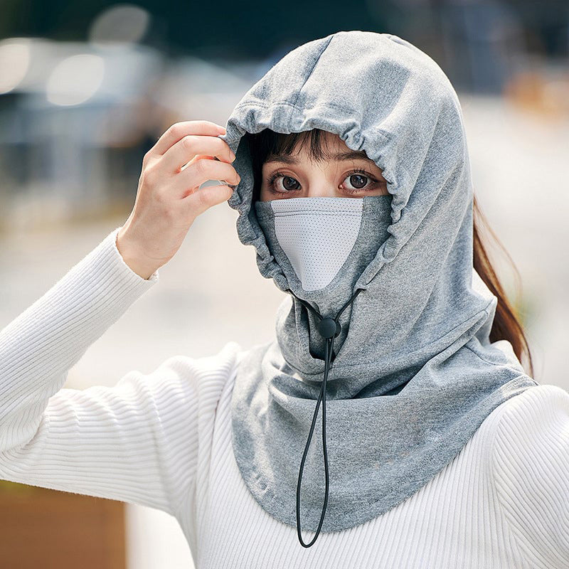 Hettefjes maske med halsvarmer for sykling | Luvikno