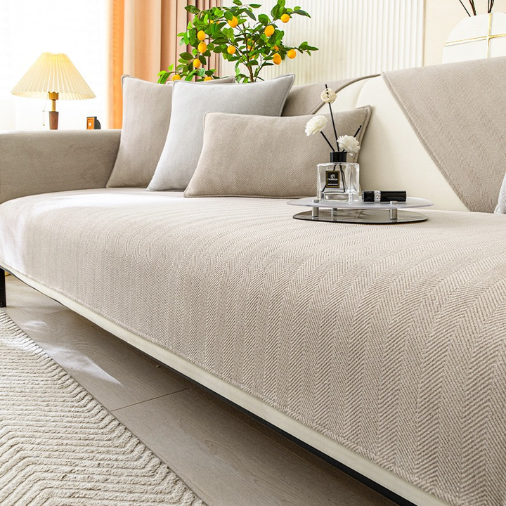 Herringbone Chenille Stoff Møbelbeskytter Sofatrekk | Luvikno