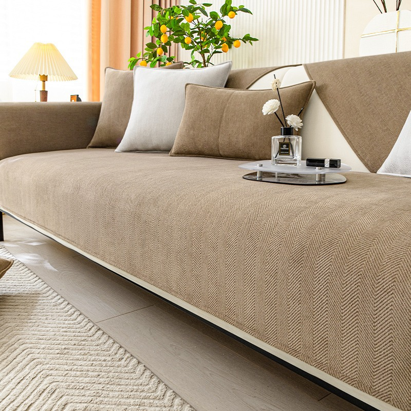 Herringbone Chenille Stoff Møbelbeskytter Sofatrekk | Luvikno