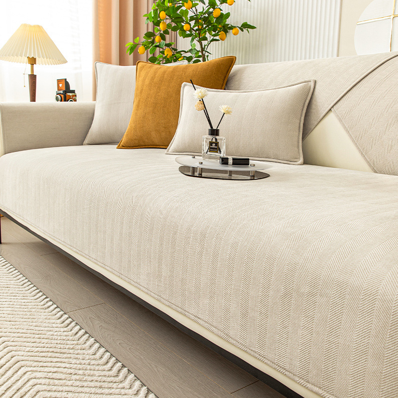 Herringbone Chenille Stoff Møbelbeskytter Sofatrekk | Luvikno