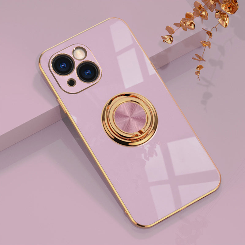 Plateret iPhone-deksel med ring | Luvikno
