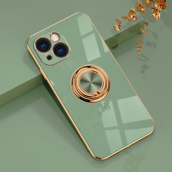 Plateret iPhone-deksel med ring | Luvikno