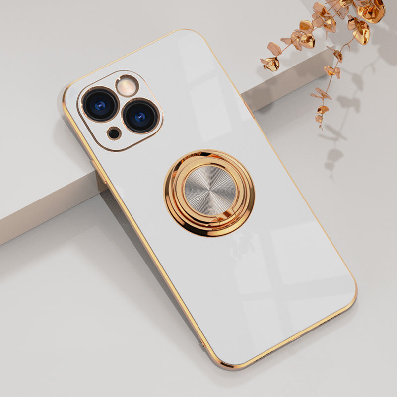 Plateret iPhone-deksel med ring | Luvikno