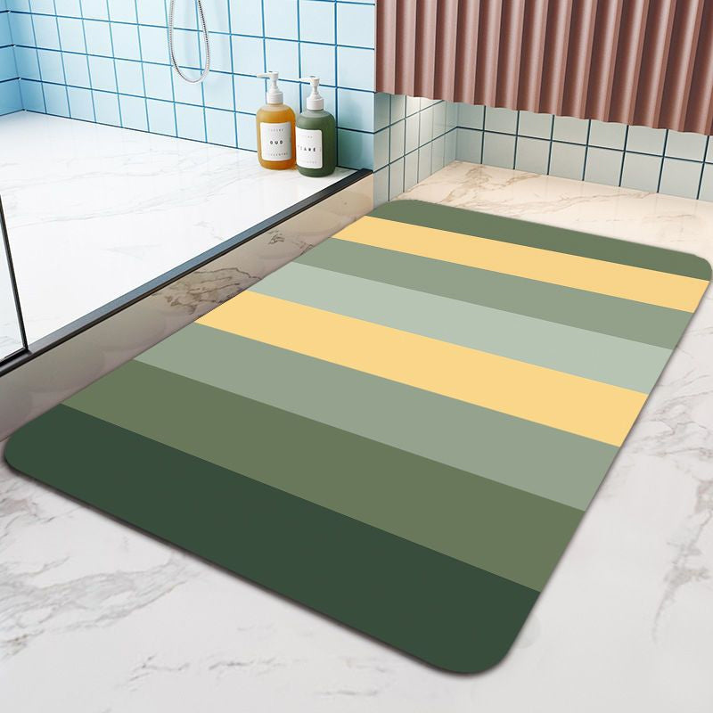 Non Slip Absorberende Stripete Gulvmatte, Hurtigtørkende Badbalconiteppe | Luvikno