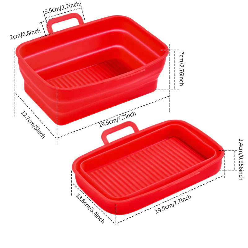 Foldbar Air Fryer Silikon Bakepanne | Luvikno