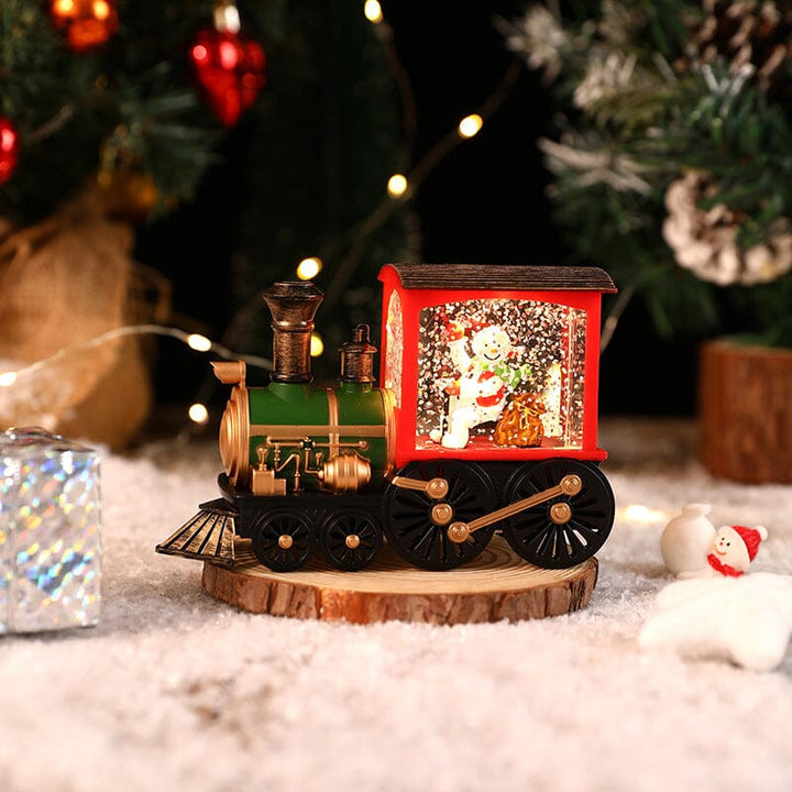 Christmas Crystal Floating Snow Train Light | Luvikno