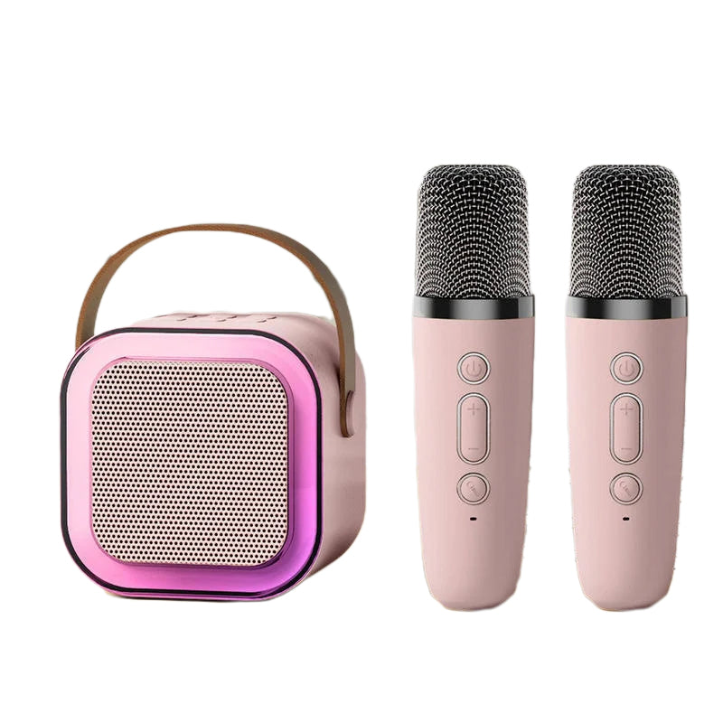 Luvikno | Mini karaoke maskin for barn med trådløse mikrofoner
