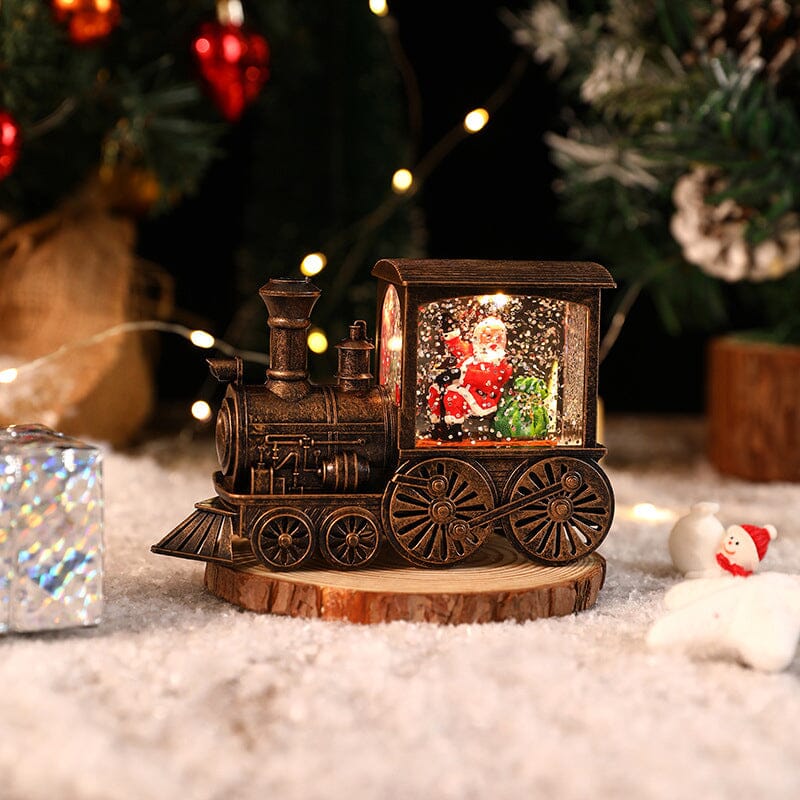 Christmas Crystal Floating Snow Train Light | Luvikno