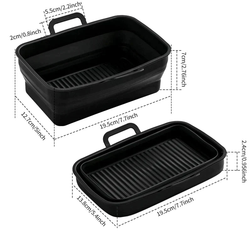 Foldbar Air Fryer Silikon Bakepanne | Luvikno