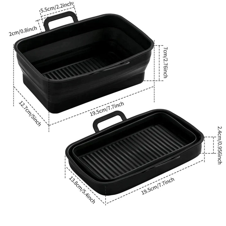 Foldbar Air Fryer Silikon Bakepanne | Luvikno