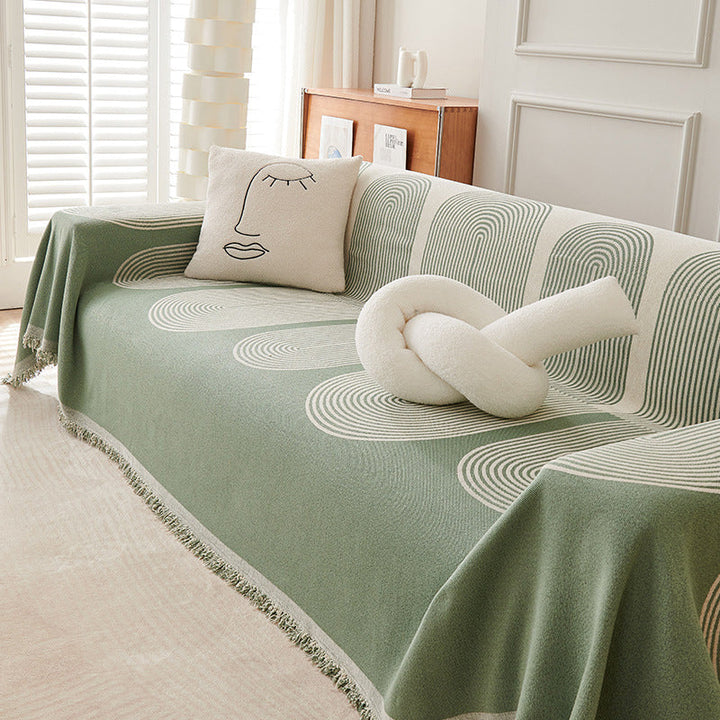 Dobbelsidig Chenille Sofa Dekke | Luvikno