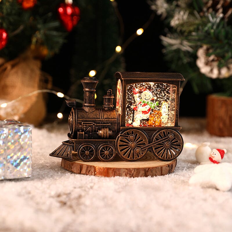 Christmas Crystal Floating Snow Train Light | Luvikno