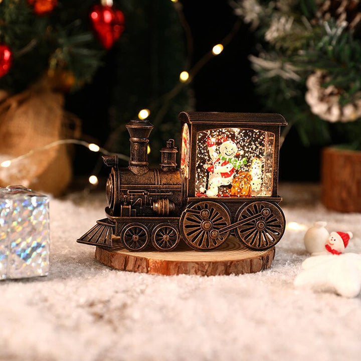 Christmas Crystal Floating Snow Train Light | Luvikno