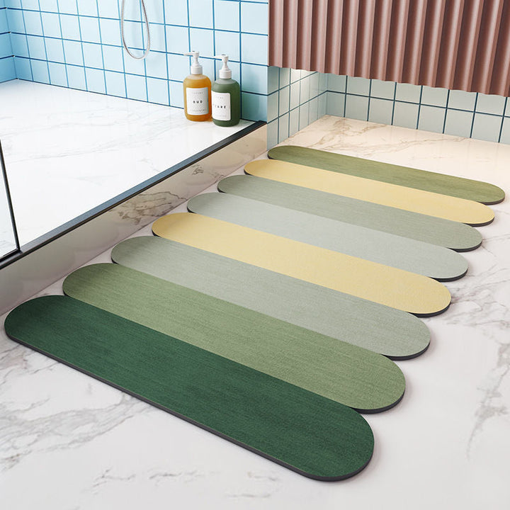 Non Slip Absorberende Stripete Gulvmatte, Hurtigtørkende Badbalconiteppe | Luvikno