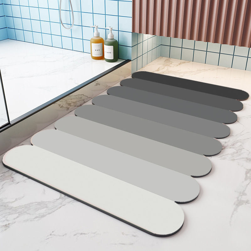 Non Slip Absorberende Stripete Gulvmatte, Hurtigtørkende Badbalconiteppe | Luvikno