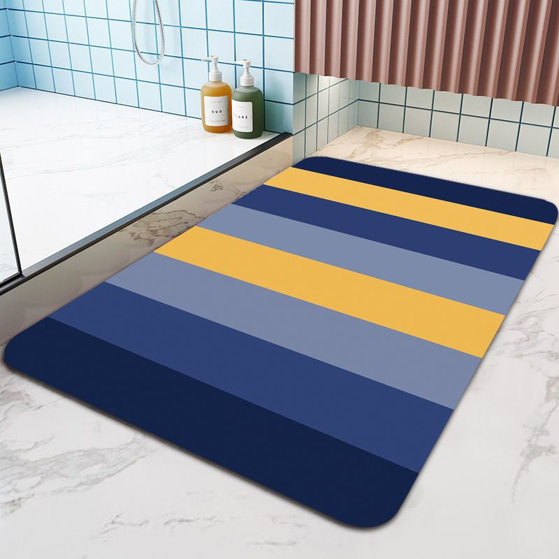 Non Slip Absorberende Stripete Gulvmatte, Hurtigtørkende Badbalconiteppe | Luvikno