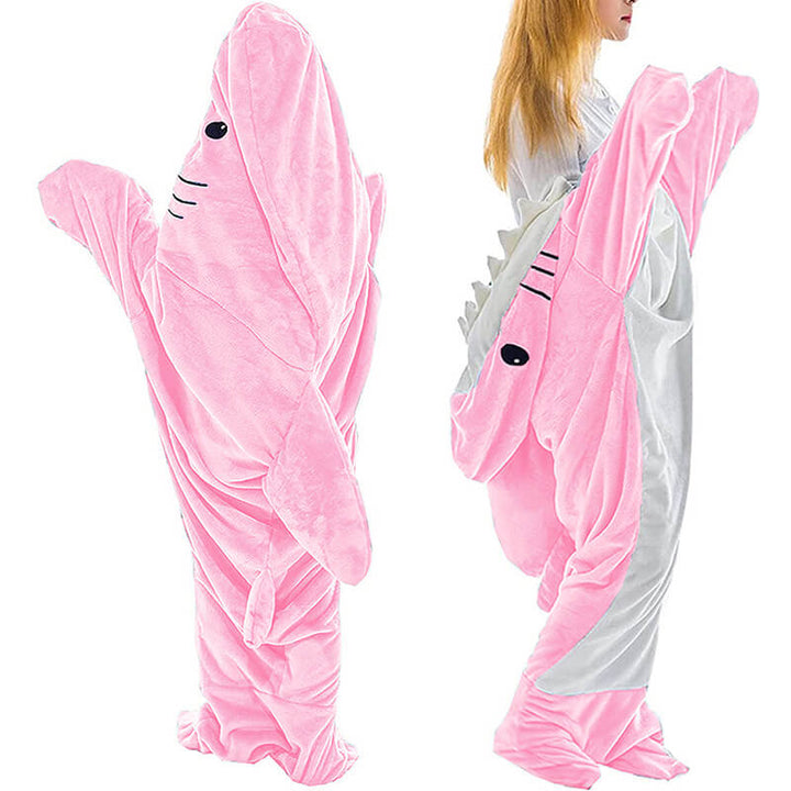 Plush Shark Blanket Hoodie – Behagelig Bærbar Teppe | Luvikno
