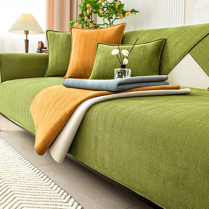 Herringbone Chenille Stoff Møbelbeskytter Sofatrekk | Luvikno