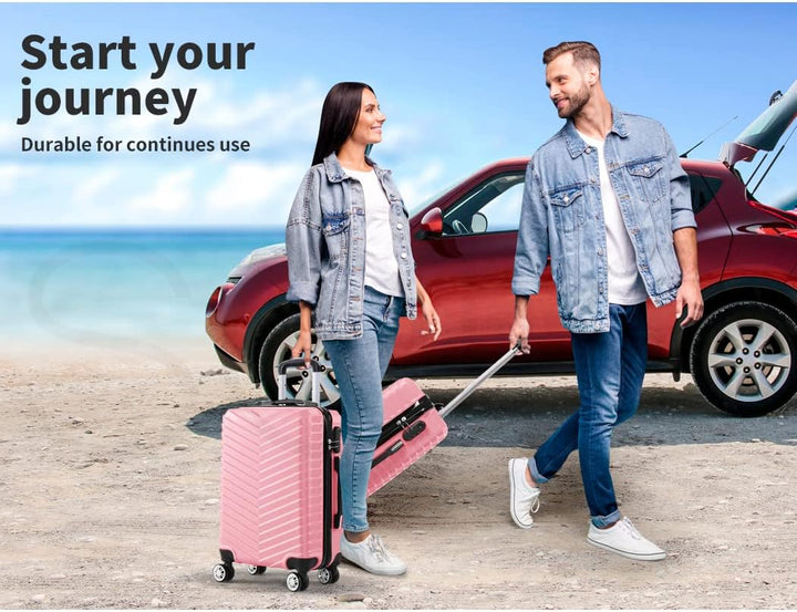 Hard Shell Carry-On Bagasje med Lås & Spinner Hjul – Rosemont | Luvikno