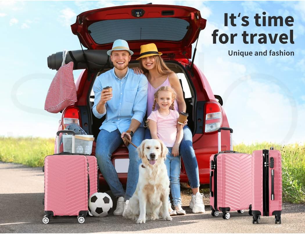 Hard Shell Carry-On Bagasje med Lås & Spinner Hjul – Rosemont | Luvikno