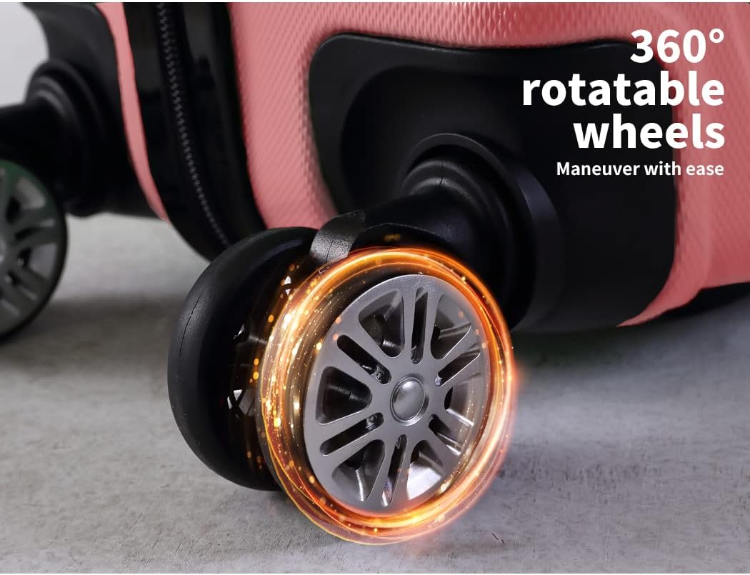 Hard Shell Carry-On Bagasje med Lås & Spinner Hjul – Rosemont | Luvikno