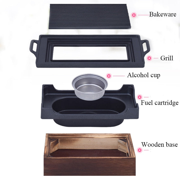 Røykfri Bærbar Grill Kull Husstand Non-stick BBQ | Luvikno
