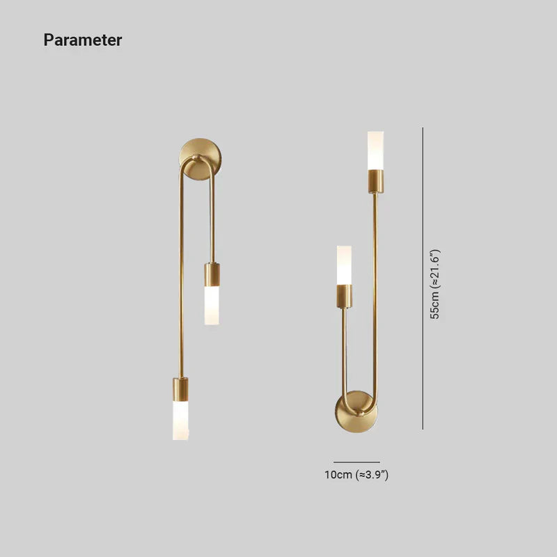 Vegglampe Gull LED Moderne Sengelampe Luvikno