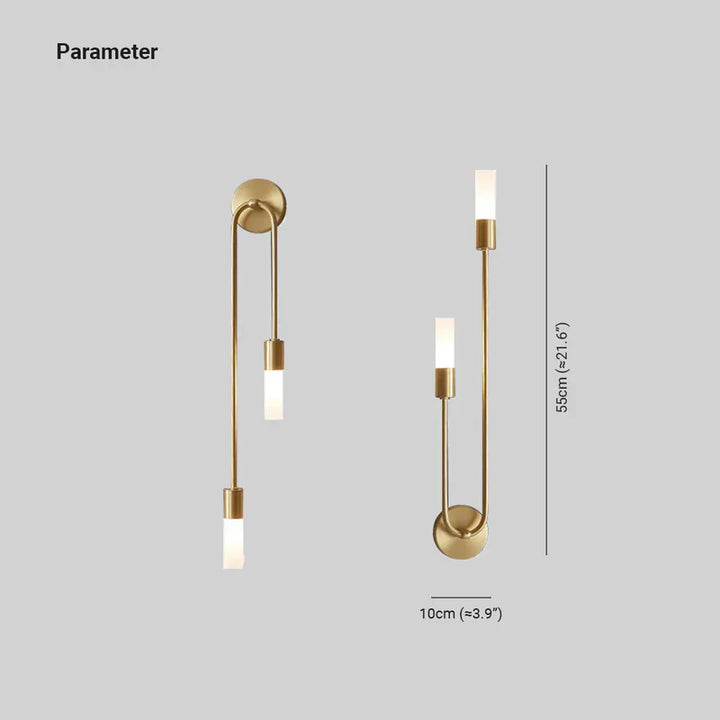 Vegglampe Gull LED Moderne Sengelampe Luvikno