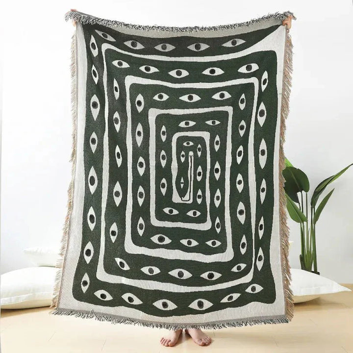 Snake Eye Design Sofa Blanket for Cozy Home Decor | Luvikno