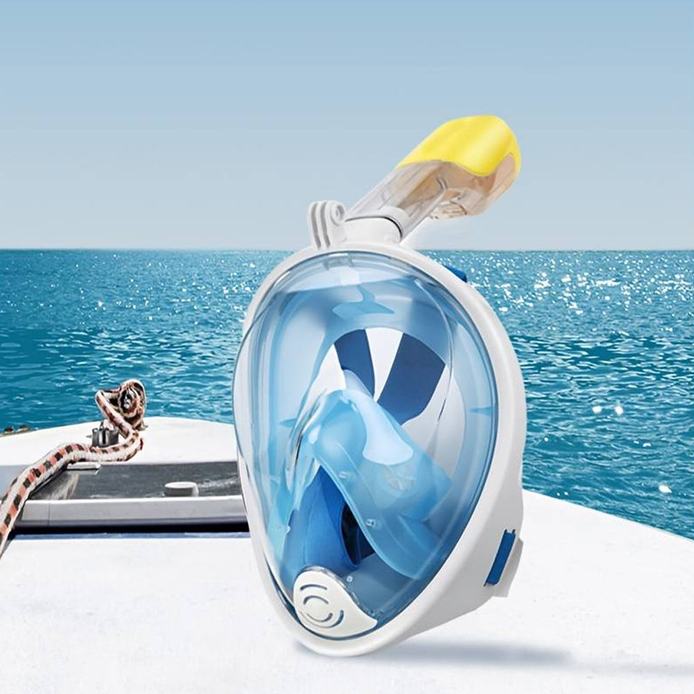 Snorkelmaske for barn og voksne med snorkel og 180-graders synlighet | Luvikno