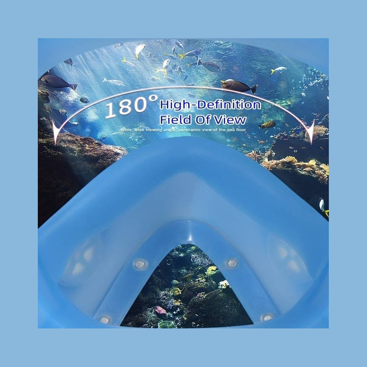 Snorkelmaske for barn og voksne med snorkel og 180-graders synlighet | Luvikno