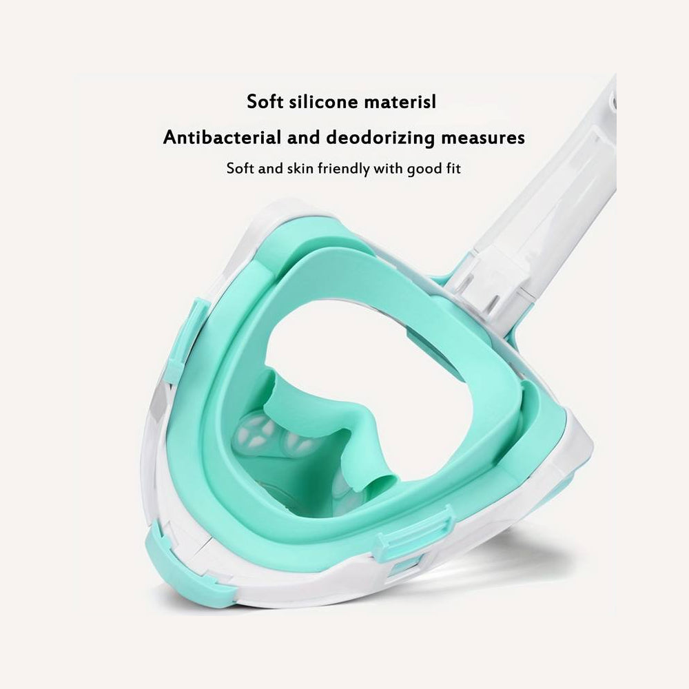 Snorkelmaske for barn og voksne med snorkel og 180-graders synlighet | Luvikno