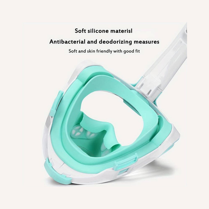 Snorkelmaske for barn og voksne med snorkel og 180-graders synlighet | Luvikno