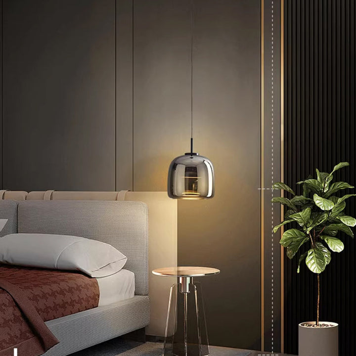 Luvikno | MidnightShine Lampe - Moderne Svart Glass Design Pendellampe
