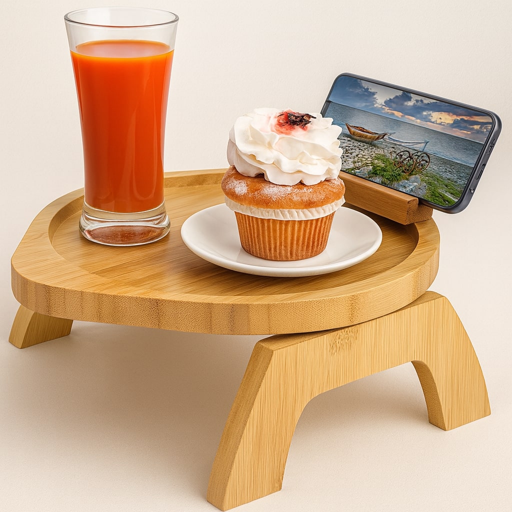 SofaNest Armlekkebord Tre Sofa Sidebord Med Telefonholder | Luvikno
