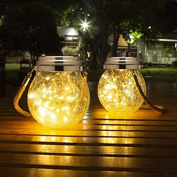 Solar Glass Globe Lantern Luvikno