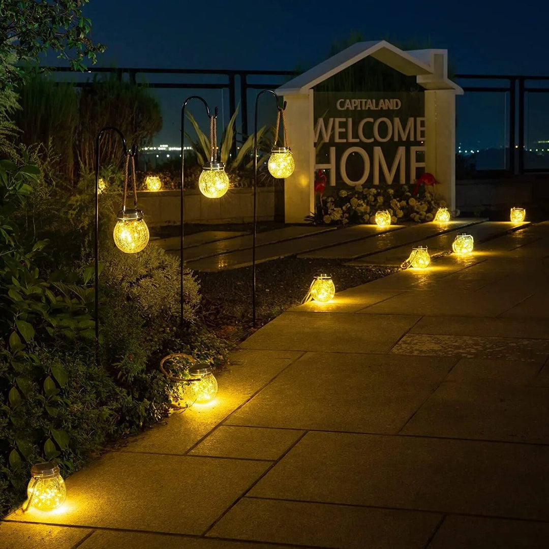 Solar Glass Globe Lantern Luvikno
