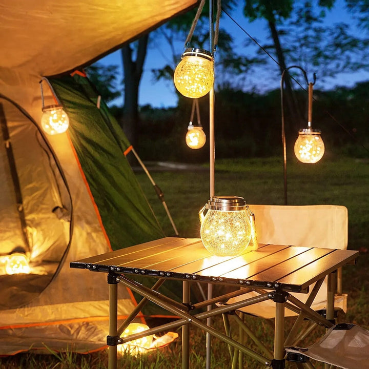 Solar Glass Globe Lantern Luvikno