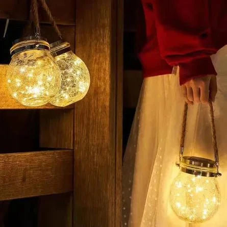 Solar Glass Globe Lantern Luvikno