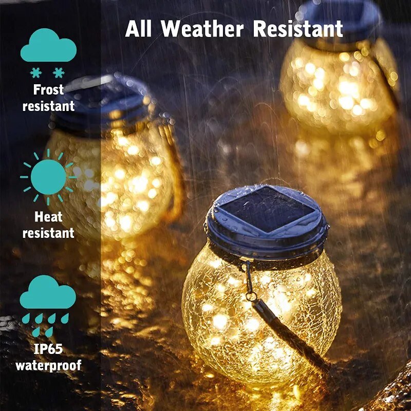 Solar Glass Globe Lantern Luvikno